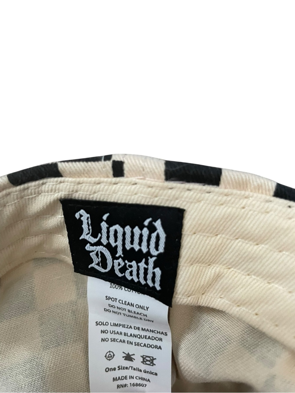 Liquid Death Checkerboard Cap EUC - Picture 3 of 3